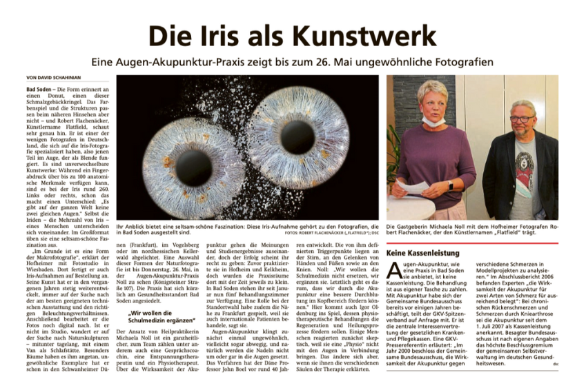 Die Iris als Kunstwerk - Hoechster Kreisblatt - 25. April 2023